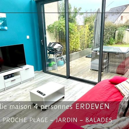 Jolie Petite Maison A 500M De La Plage D'Erdeven Exteriör bild